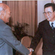 Chinese premier Li Peng shakes hands with Indian prime minister P. V. Narasimha Rao